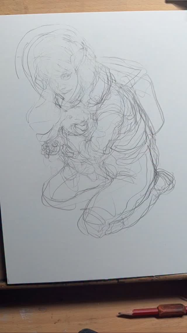 Instagram post by @karlkopinski for Kuretake ZIG. Caption reads: New sketching using these beautiful @blackwing....