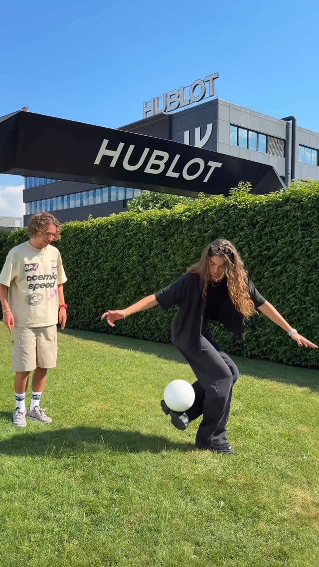 Instagram post by @pola.freestyle for Hublot. Caption reads: Beautiful Women’s Euro in Switzerland with @hublot....