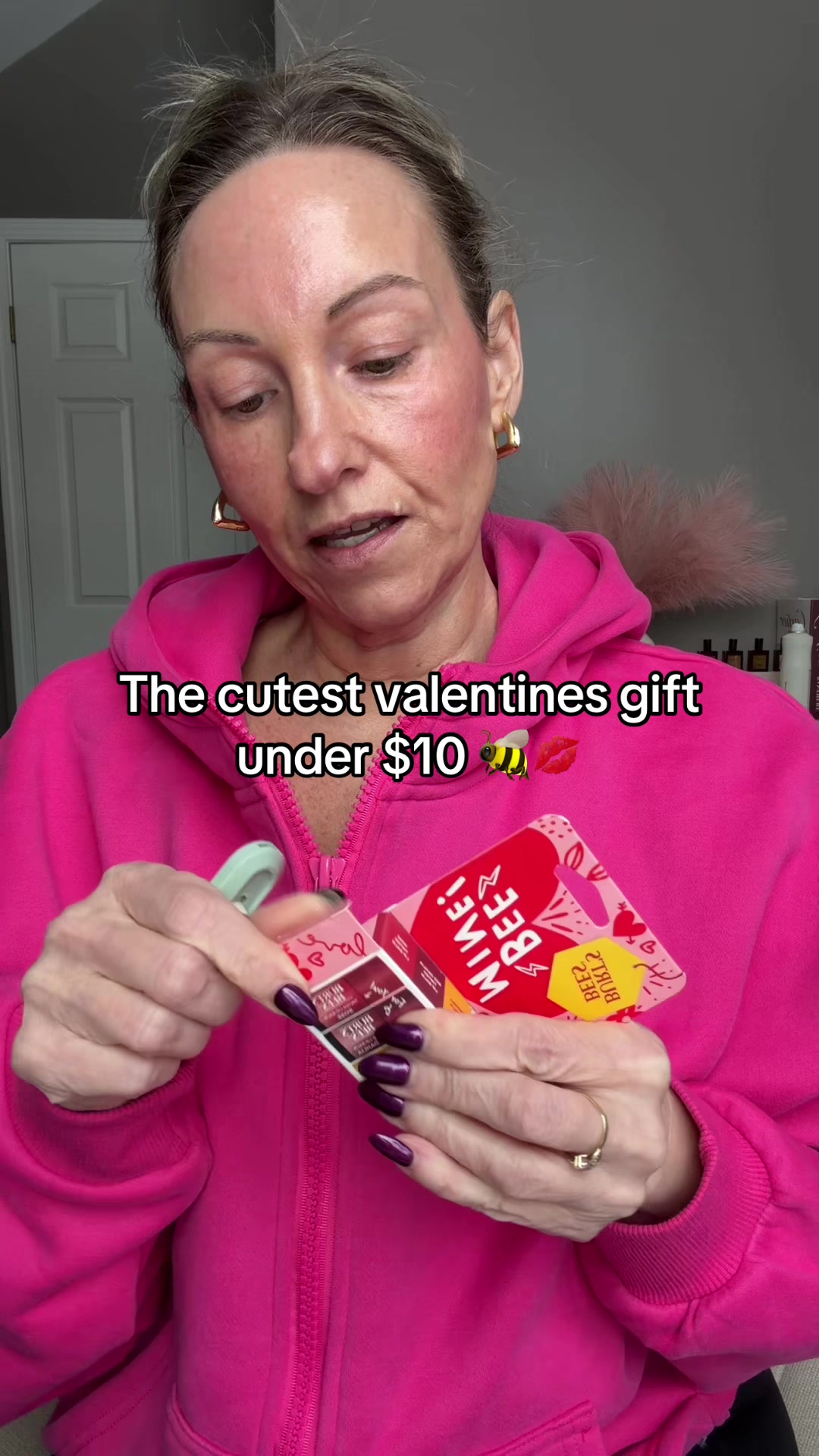 TikTok post by @pamela.sue74 for Burt's Bees USA. Caption reads: [...] practical and always a win.💋 @burtsbeesUSA....