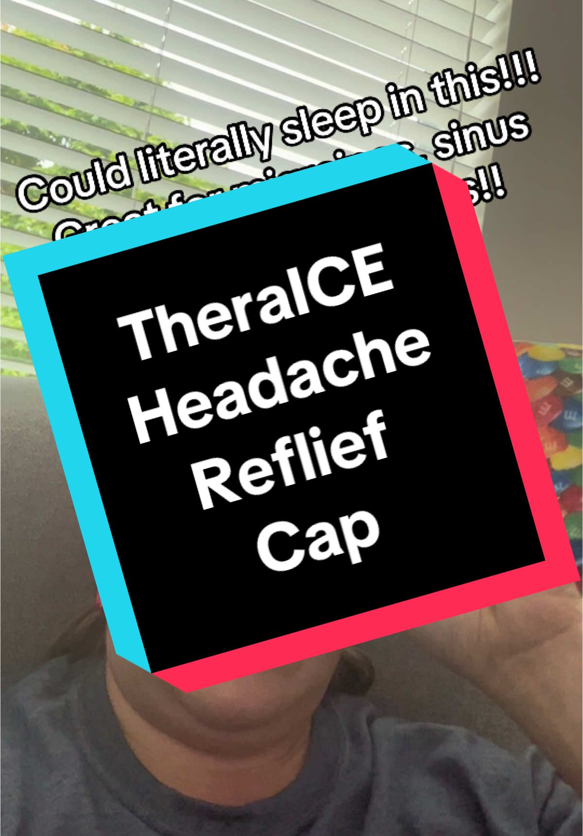 TikTok post by @beautifulcrazyadventure for TheraICE. Caption reads: [...] my sinus headaches and stress relief!....