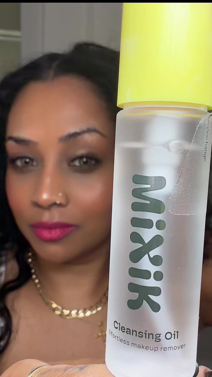 TikTok post by @life_choic3s for MIXIK SKIN. Caption reads: Watch me melt away my makeup with @MIXIK SKIN....