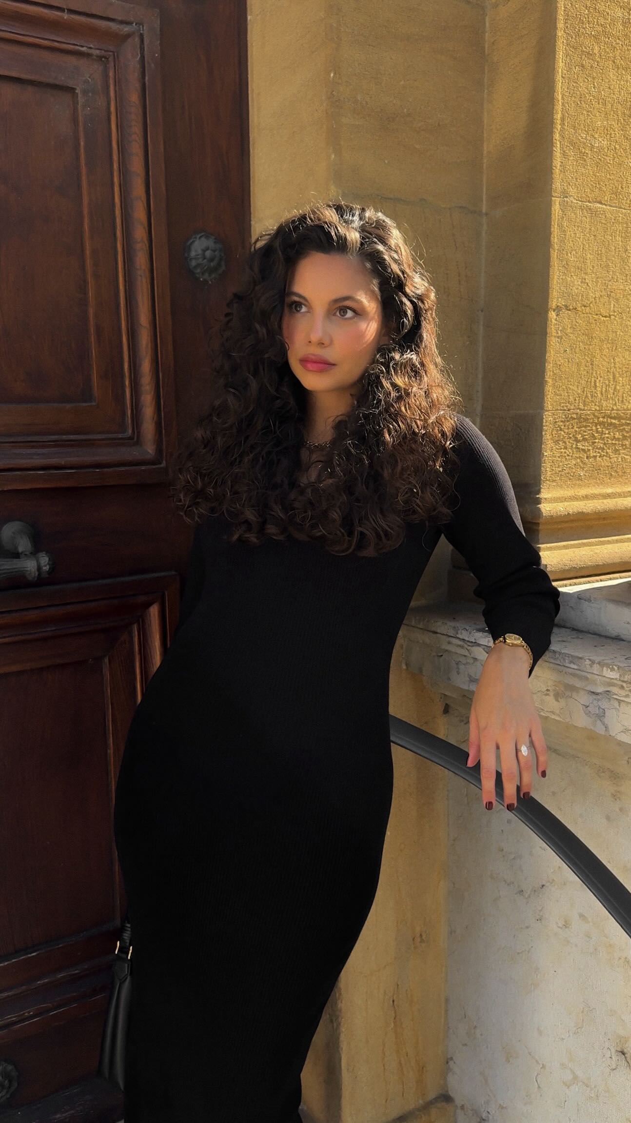 Instagram post by @maevabuono for GUESS Watches. Caption reads: [...] a watch that goes with everything....