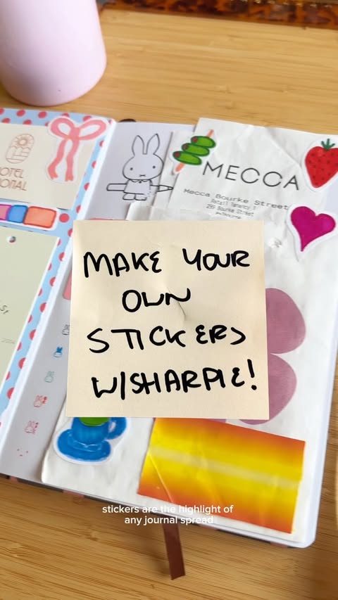 Instagram post by @hattienixon for Sharpie. Caption reads: [...] stickers that are uniquely you with....