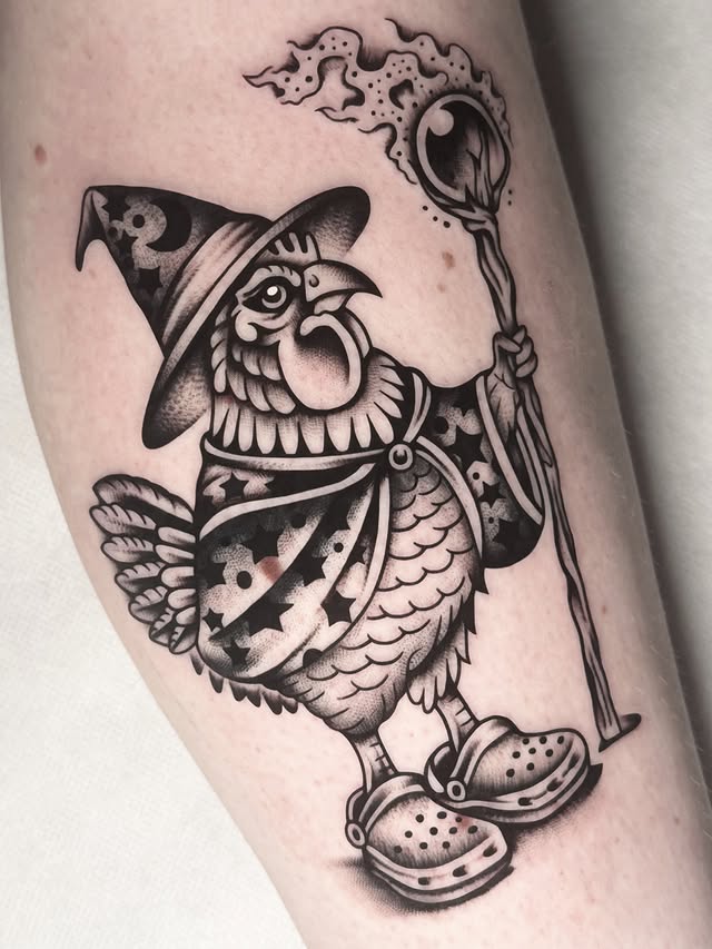 Instagram post by @saschi_mccormack for Cheyenne - Professional Tattoo Equipment. Caption reads: A wizard is never late, Frodo Baggins. Nor is he....