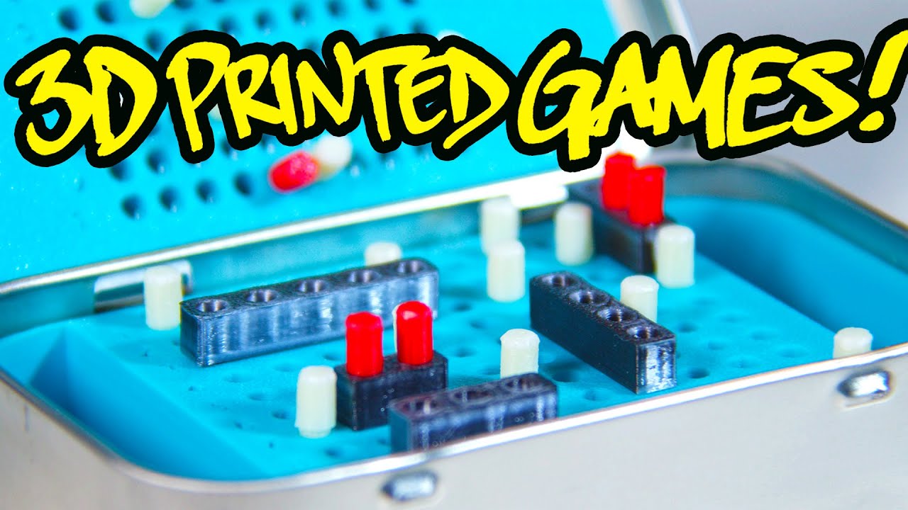 YouTube post by @ZackFreedman for KiwiCo. Caption reads: Ten Free 3D-Printed Board Games Too Silly for....