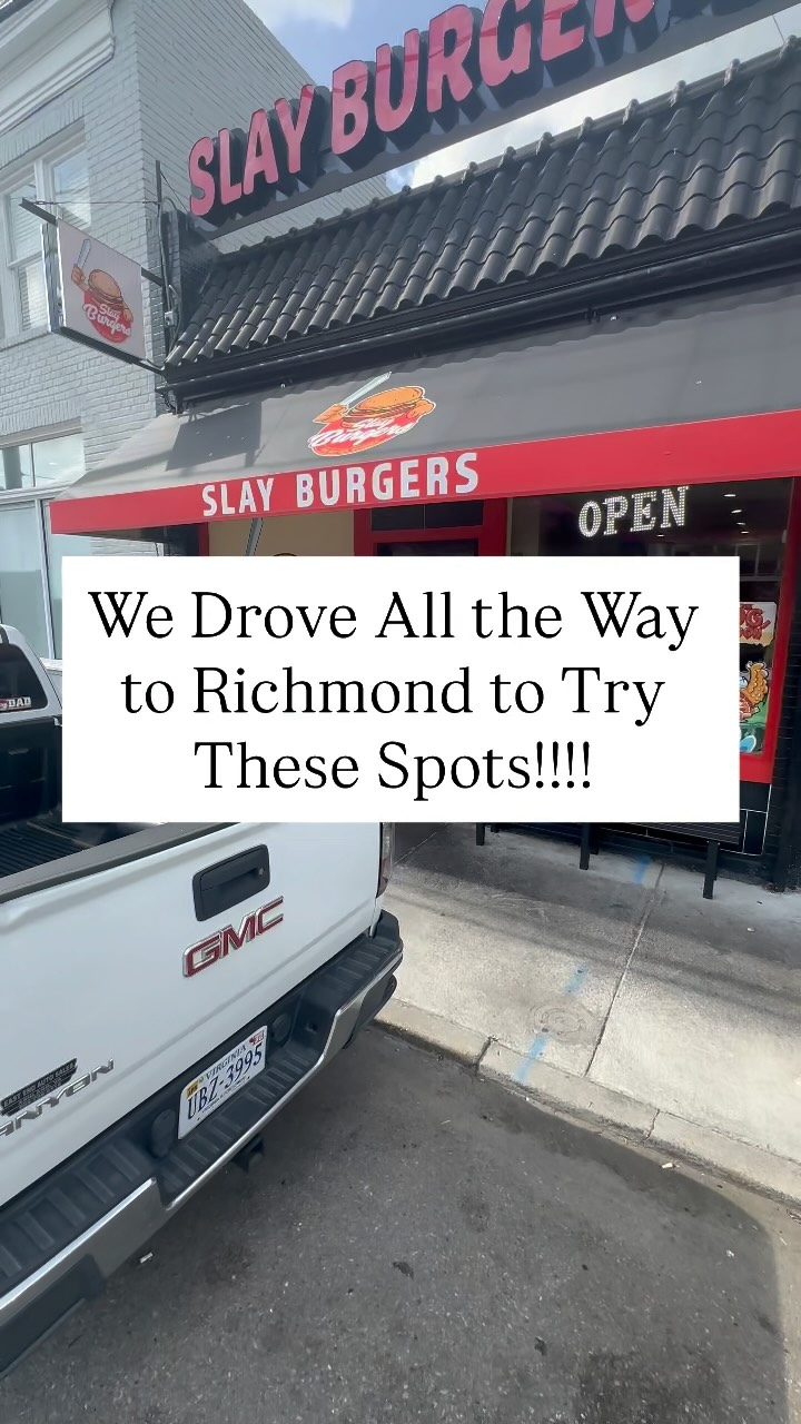 Instagram post by @theslayburgers for Eater. Caption reads: We drove all the way to Richmond (@visitrichmondva....