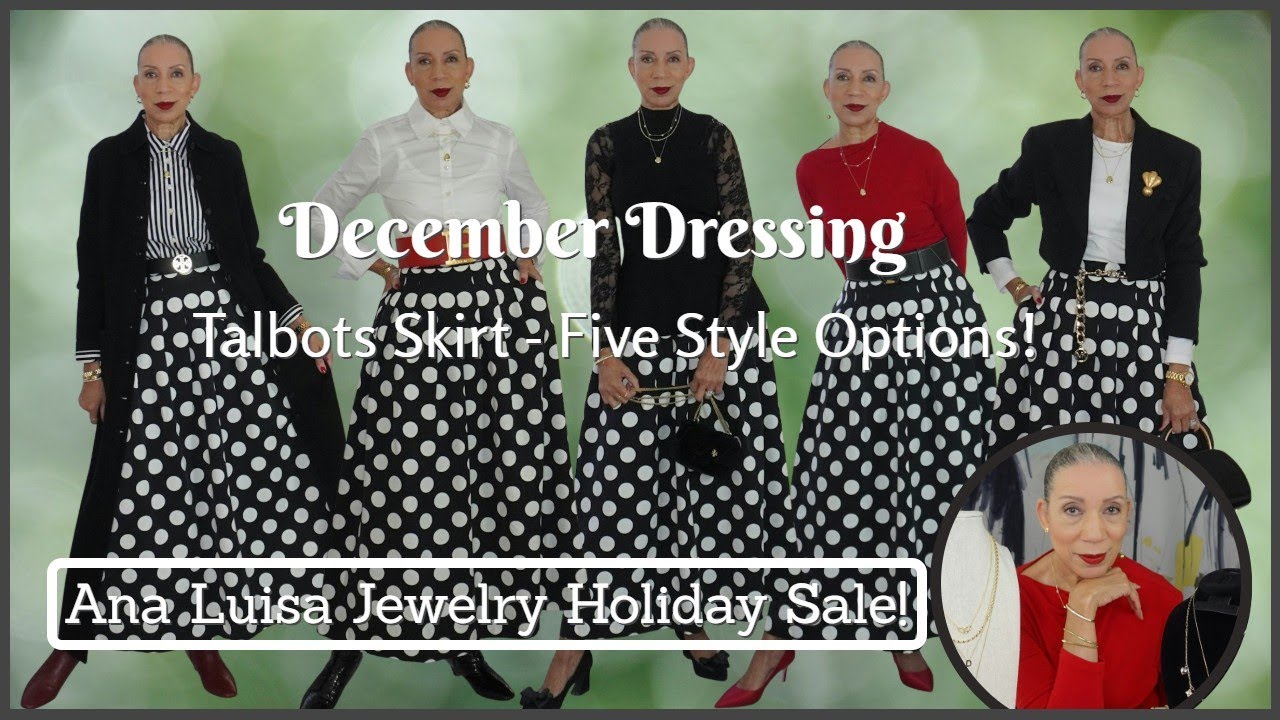 YouTube post by @DebraBerry for Teddy Blake. Caption reads: How to Transform One Skirt into 5 Stunning Looks +....