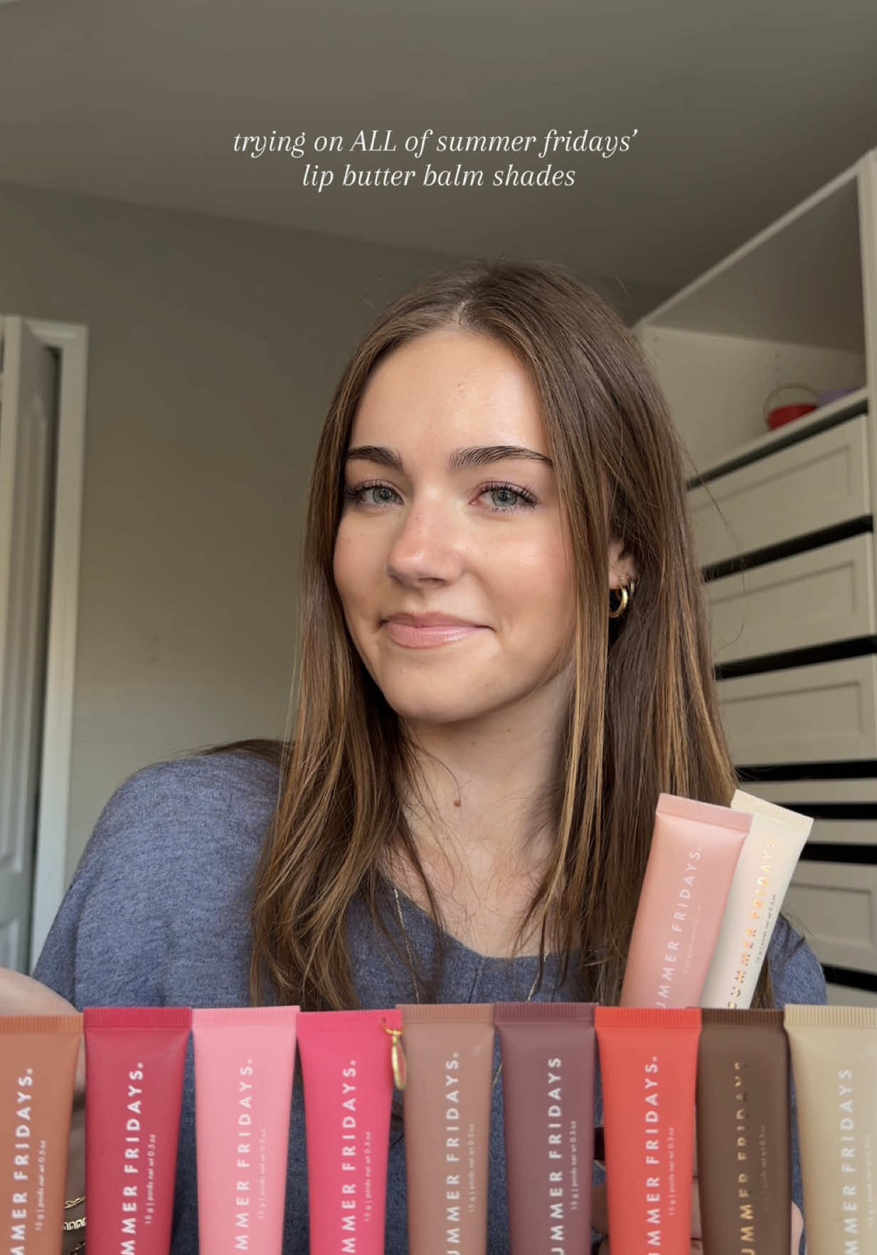 TikTok post by @theglownarrative for Summer Fridays. Caption reads: Yes, I know it’s technically not all because mint....