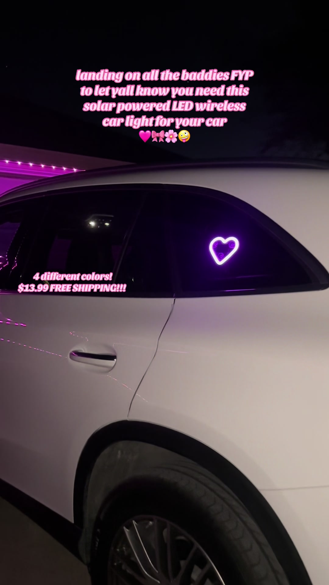 TikTok post by @torygarcia24 for Joytutus. Caption reads: [...] #baddie #girlythings #carlights @JOYTUTUS .