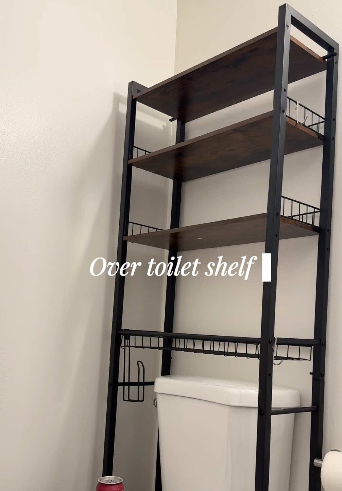 TikTok post by @leila_ugc3 for Sweetcrispy. Caption reads: [...] to maximize storage in your bathroom....
