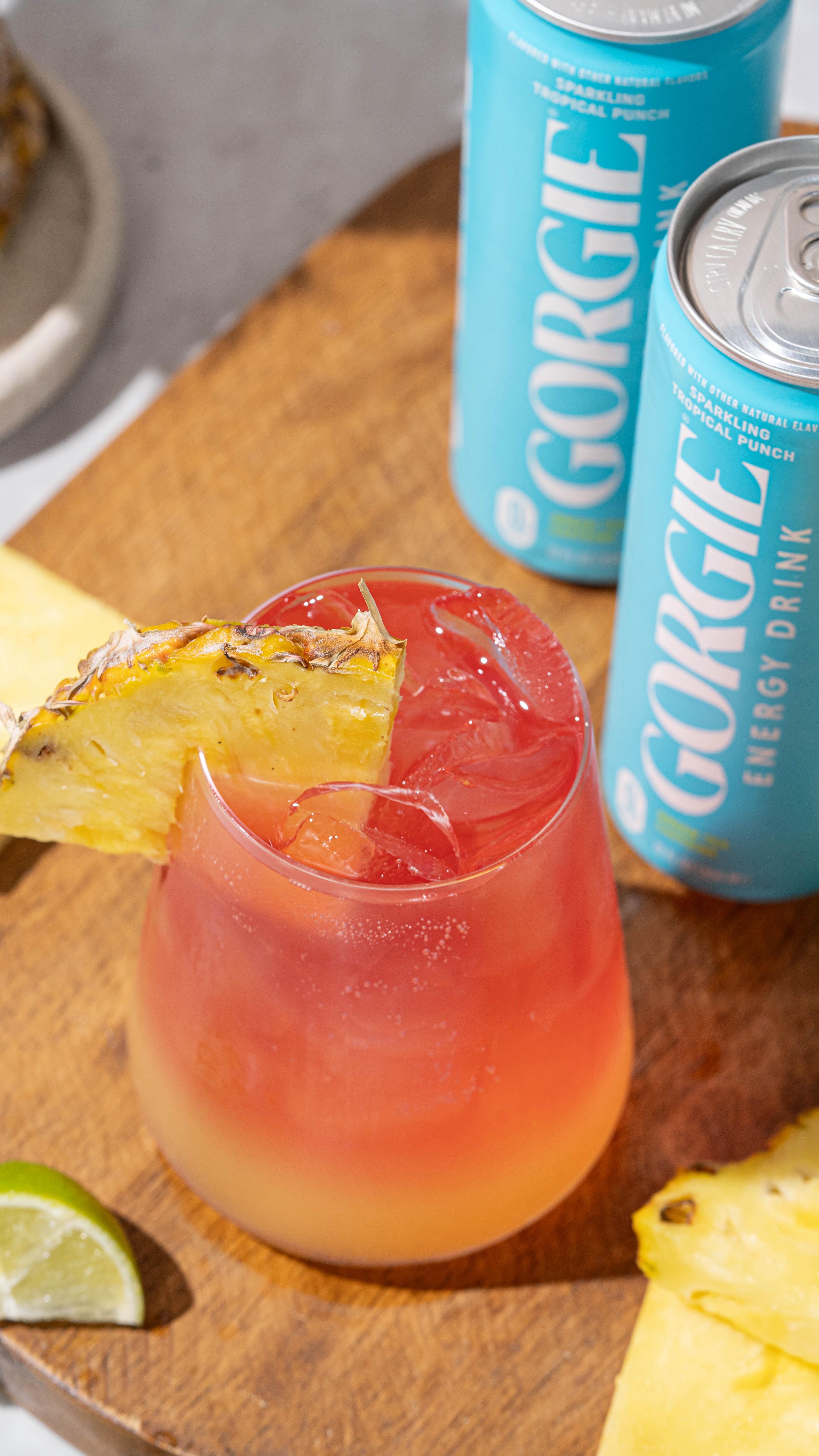 Instagram post by @the.boozy.ginger for GORGIE. Caption reads: I teamed up again with @getgorgie to create a....