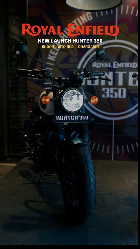 Instagram post by @lil_rossi_46 for Royal Enfield. Caption reads: The Royal Enfield Hunter 350 is a popular,....