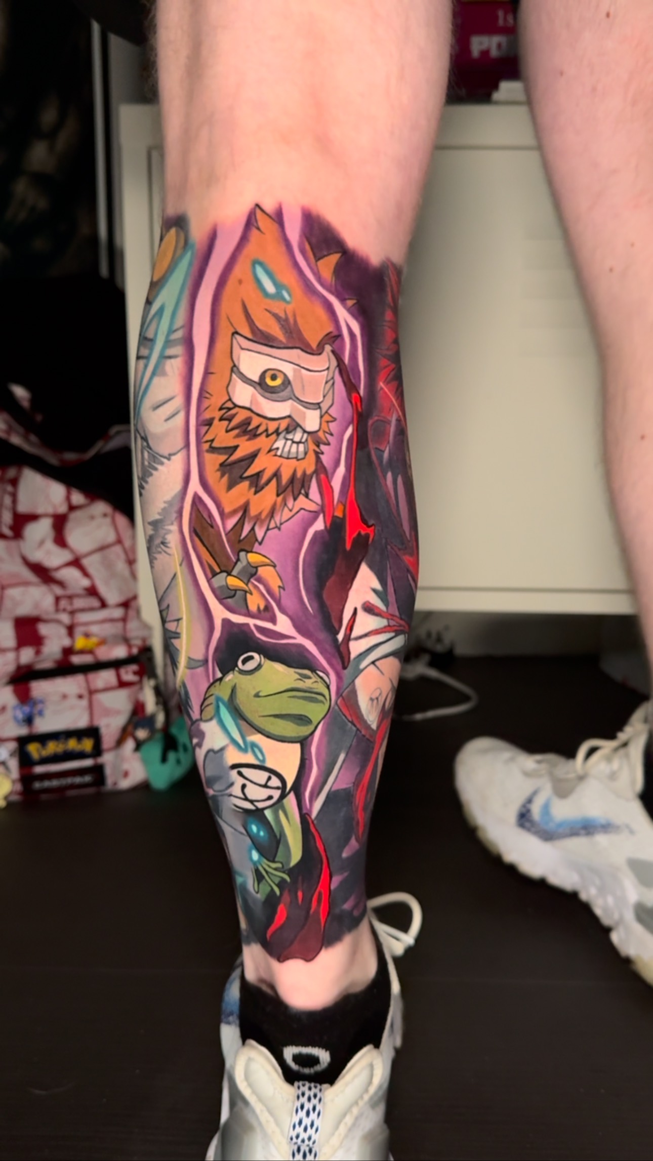 Instagram post by @siitattooist for Eternal Ink. Caption reads: Completed this half leg today on the legend that....