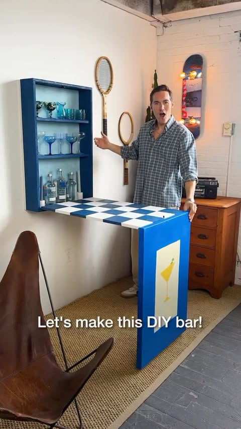 Instagram post by @trashboy_nyc for Absolut. Caption reads: [...] a hidden pull-out bar from scratch with....