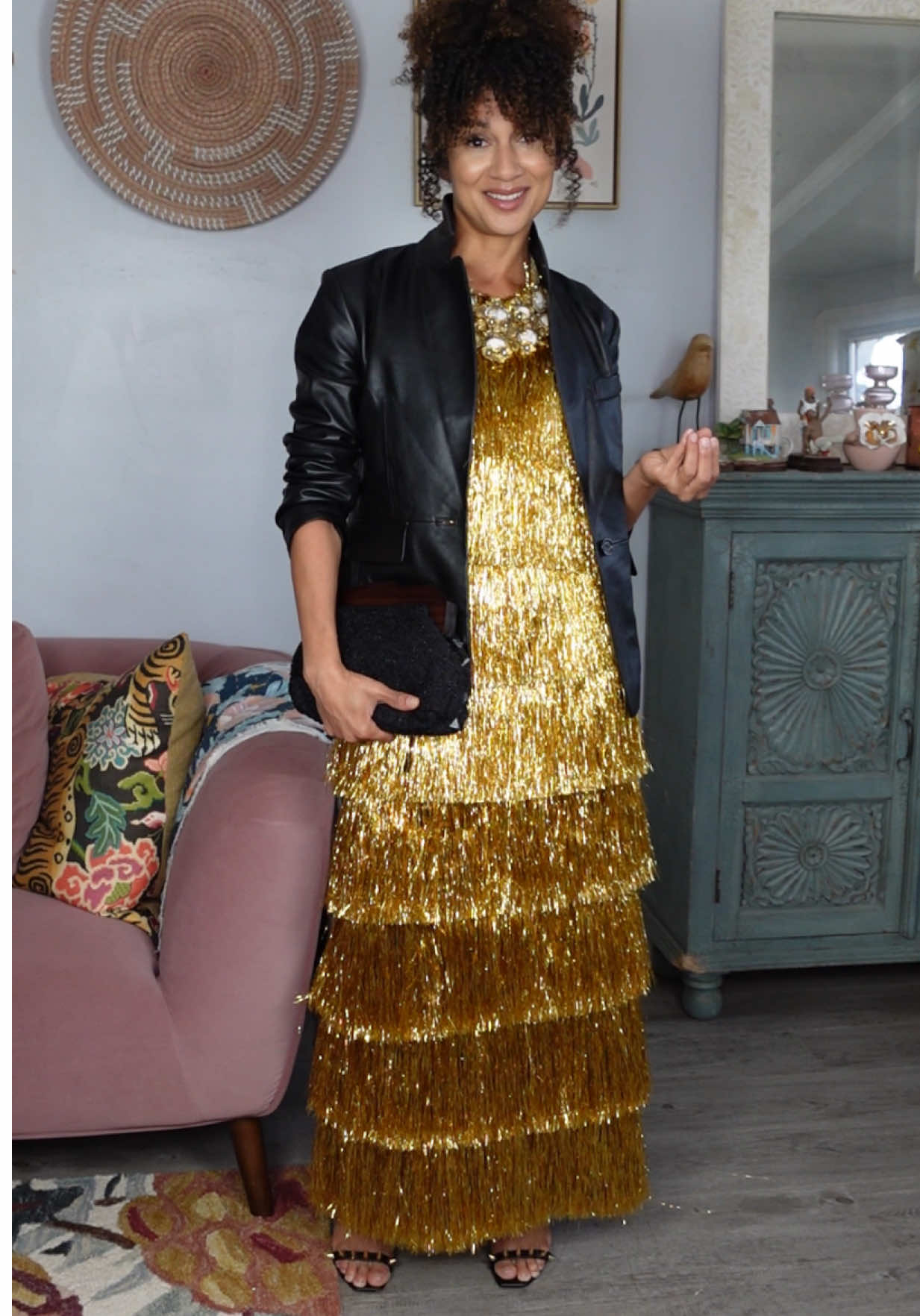 TikTok post by @tonififi for Never Fully Dressed. Caption reads: [...] 🪩🤩 We can always count on....