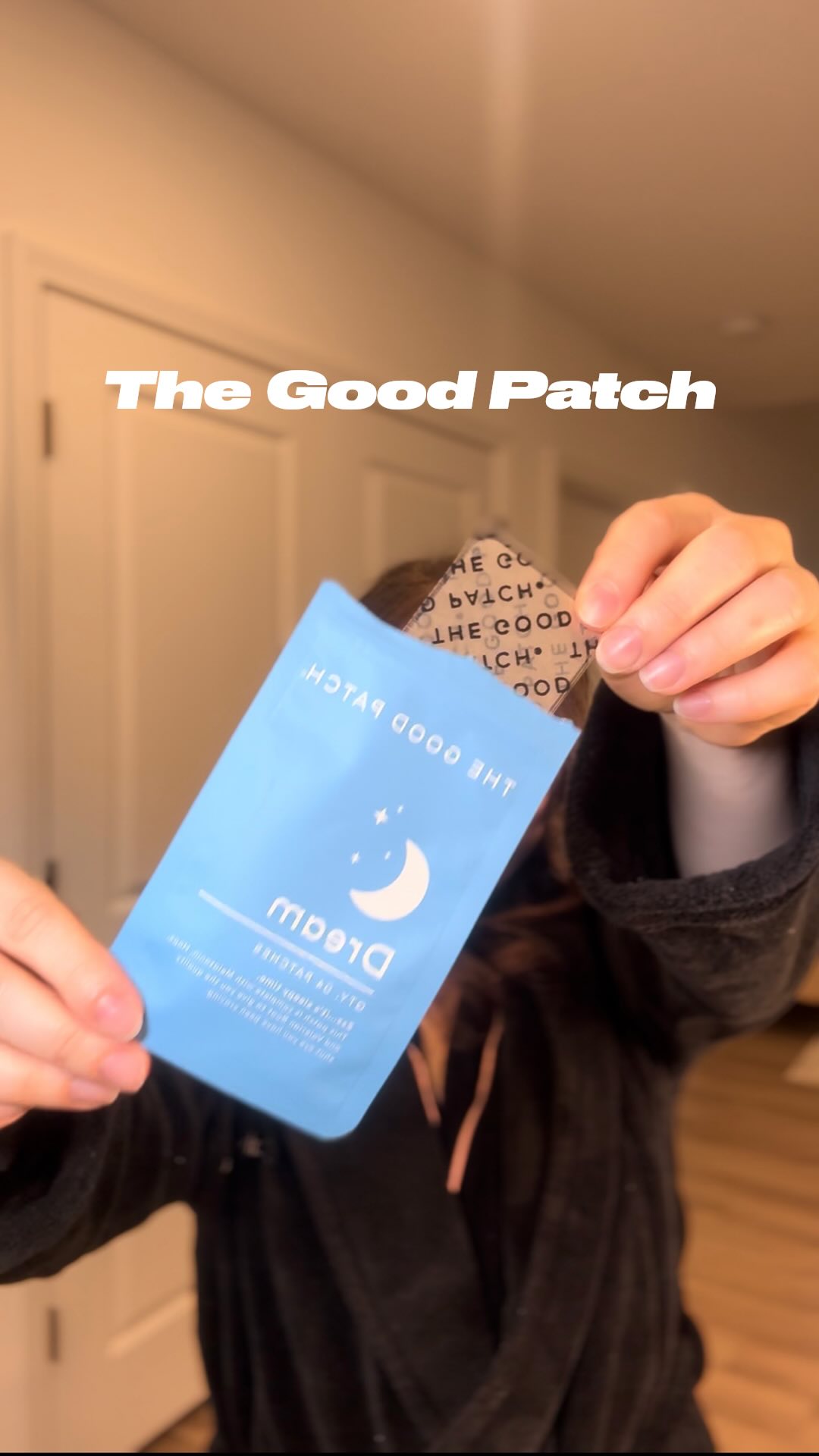 Instagram post by @ugcbygokce for The Good Patch. Caption reads: #ad I’ve tried a lot of things to help me sleep —....