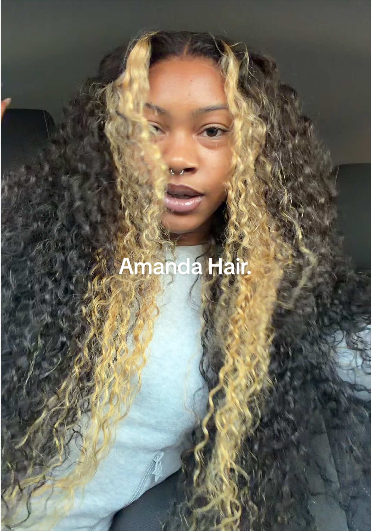 TikTok post by @jairesemaj for Amanda Hair. Caption reads: [...] is it Would y’all wear this look?....