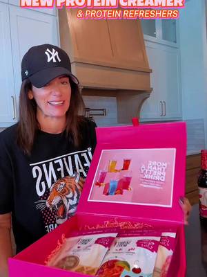 TikTok post by @takingmylifebackat42 for Jordan’s Skinny Mixes. Caption reads: SKINNY MIXES PROTEIN UNBOXING #protein #unboxing....