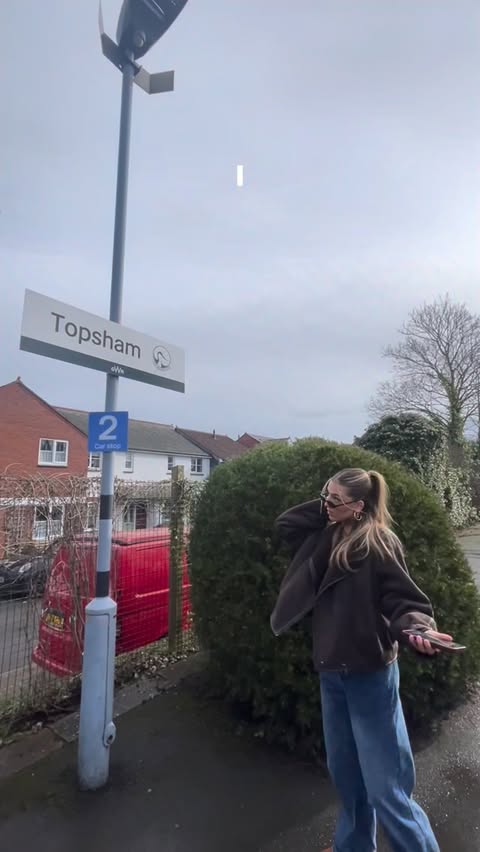 Instagram post by @ameliaharbutt for Trip.com. Caption reads: day trip to Topsham with Trip.com🚝☕️ use my code....