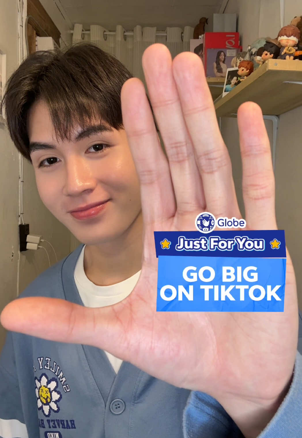 TikTok post by @ijuacho for Globe Telecom. Caption reads: [...] Just For You only with Globe! @Globe Telecom....