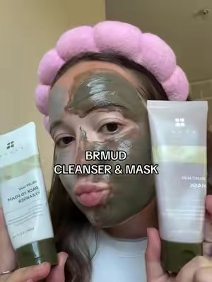 TikTok post by @em_ilyyyy for BRMUD US. Caption reads: YALL OMG 🙌🏼 @BRMUD_US #brmudmask #facialmask....