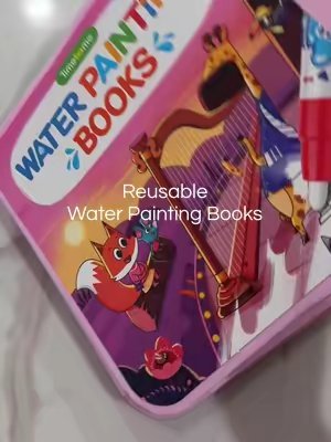 TikTok post by @roshposh1 for TIMETOME. Caption reads: Reusable watercolor books? Yes, please! 🎨💦 This....