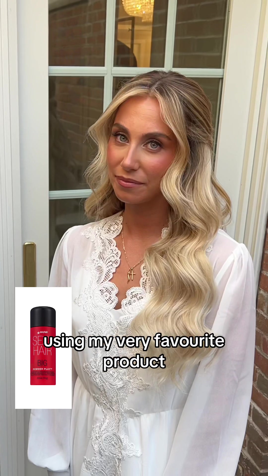 TikTok post by @hairstyledby_k for BELLAMI Hair. Caption reads: [...] volume needs. . Extensions @Bellamihair....