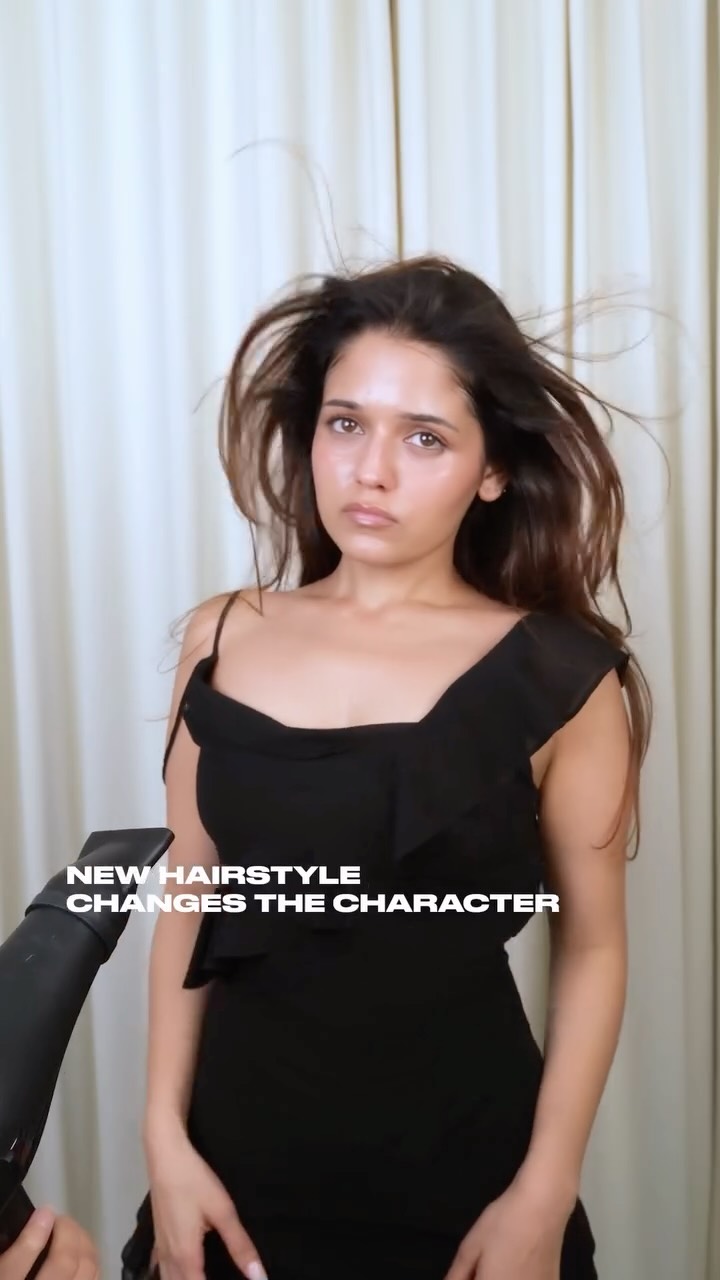 Instagram post by @ruhaaneehiran for Sebastian Professional. Caption reads: Hair can shift the whole mood. The energy, the....