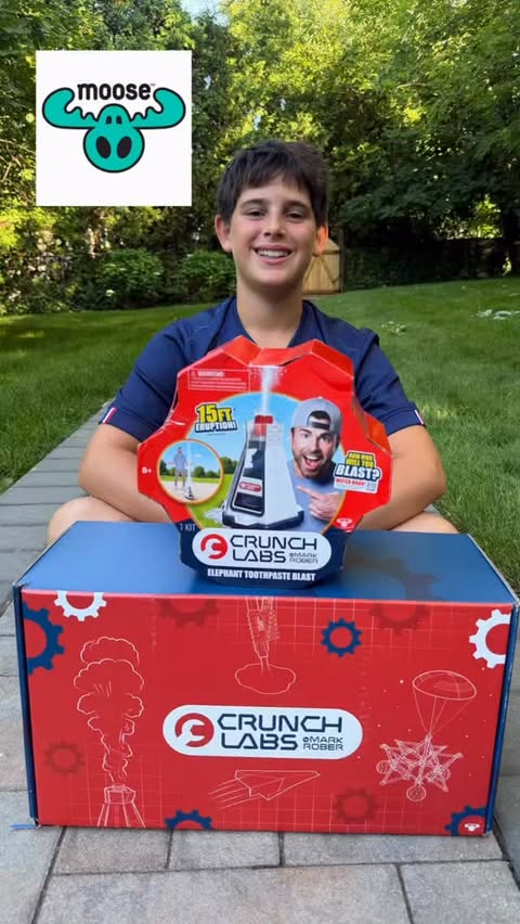 Instagram post by @anat_gordon1 for Moose Toys. Caption reads: [...] Elephant Toothpaste Kit from @moosetoys, and....