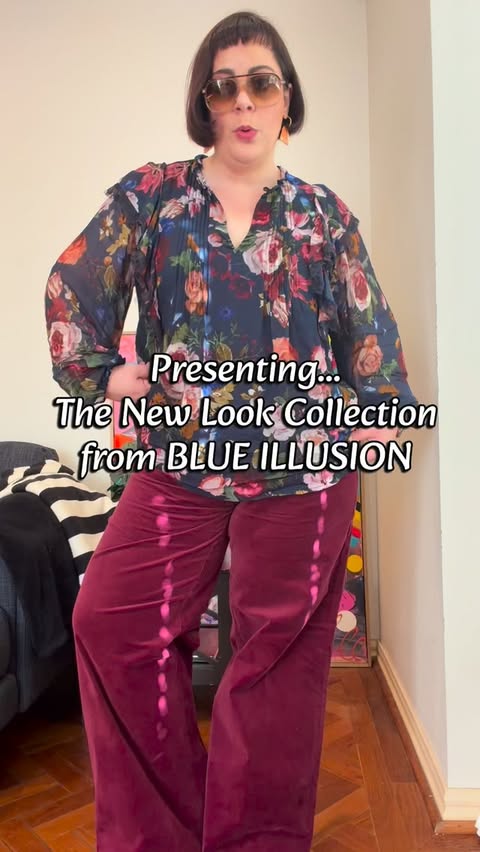Instagram post by @seemeswoon for Blue Illusion. Caption reads: [...] wearing the size L. #swooningonstyle....