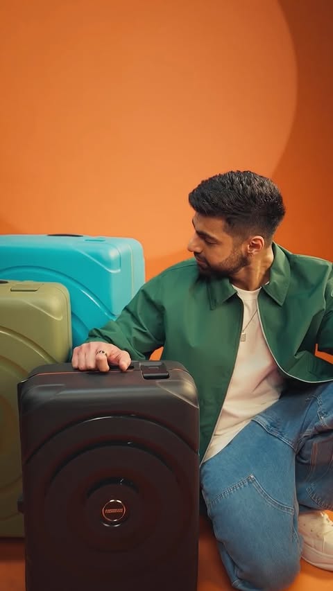 Instagram post by @abhinavsharma5 for American Tourister. Caption reads: [...] keeps rolling. Through it all, my American....