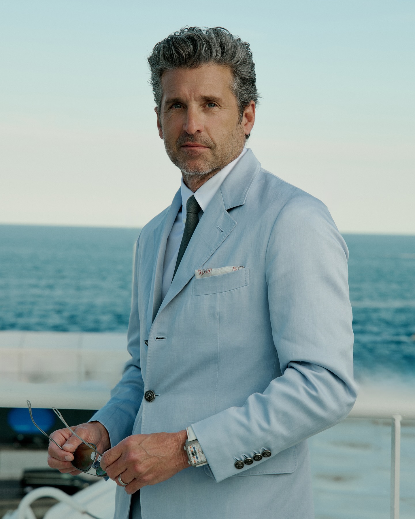Instagram post by @patrickdempsey for TAG Heuer. Caption reads: Driving Hollywood glamour into the....