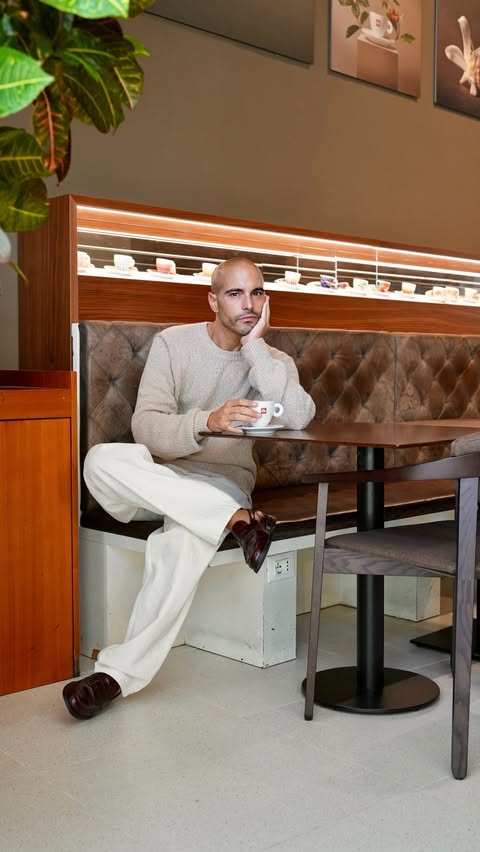 Instagram post by @lorenzo_decaro for illy. Caption reads: [...] Great coffee deserves great style. Which....