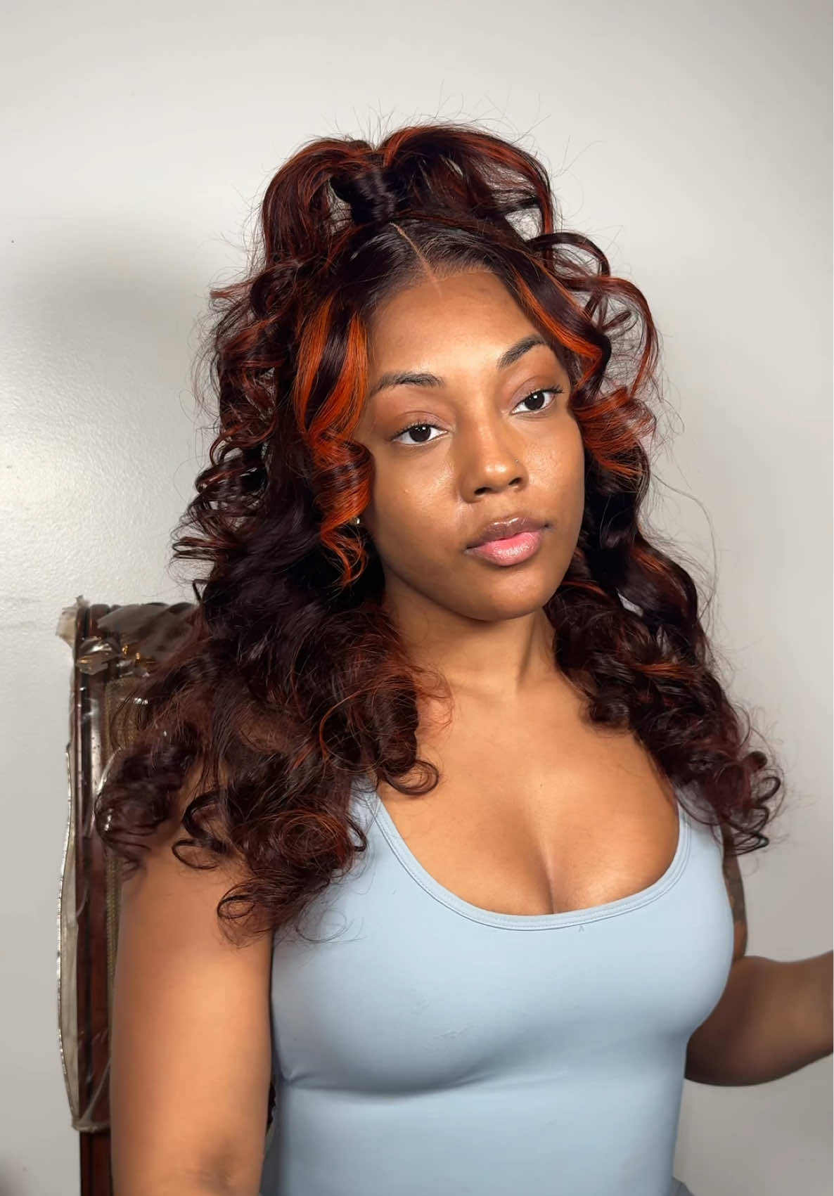 TikTok post by @brinaileditt for Ashimary Hair. Caption reads: I am sold! 🧡 @Ashimary Hair Beauty @Ashimarywig ....