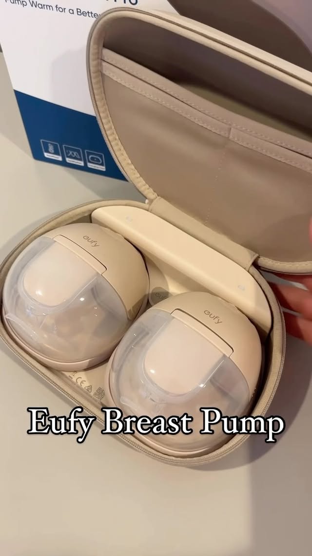 Instagram post by an influencer for eufy Baby. Caption reads: [...] to use with the pump, called Eufy Baby -....