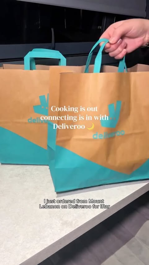 Instagram post by @shezcooks for Deliveroo. Caption reads: [...] 🌙 AD Ordering Iftar tonight with Deliveroo....