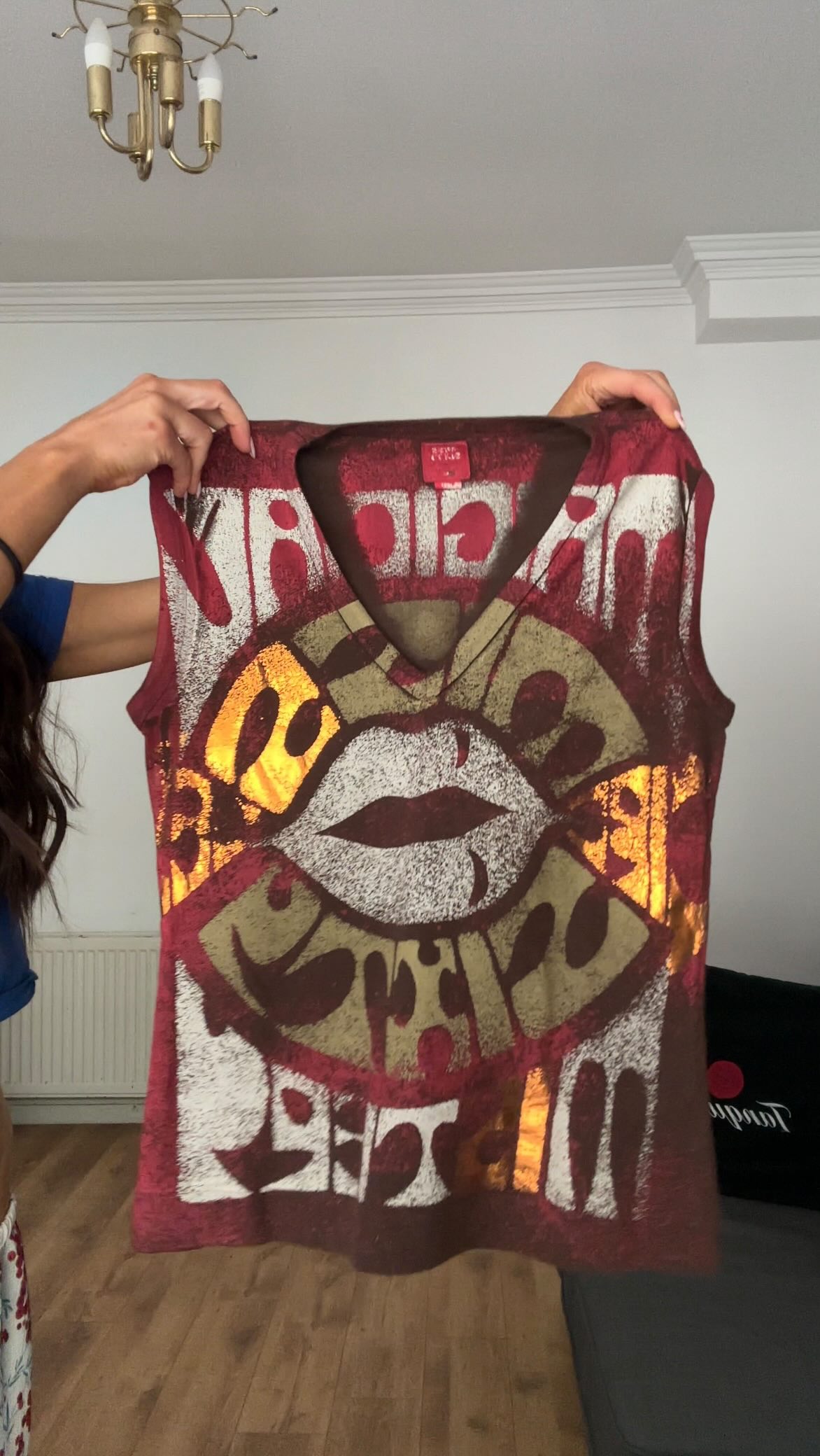 Instagram post by @lornaspaine for Schweppes. Caption reads: [...] thrifted Armani and Miss Sixty � with....