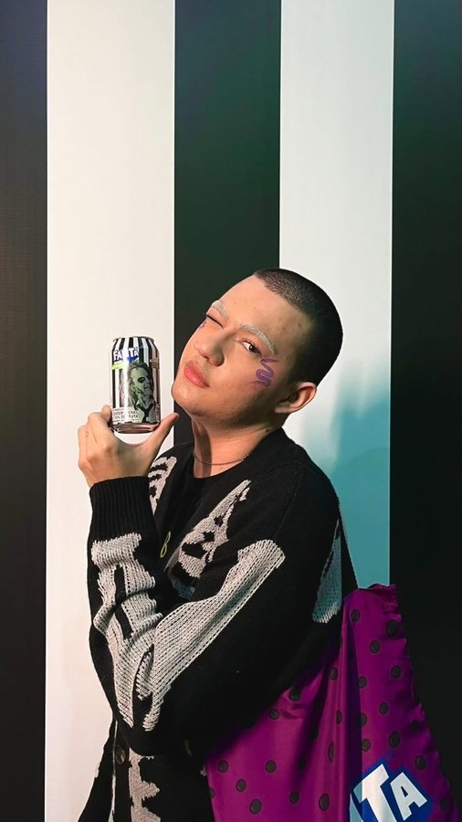 Instagram post by @gustavnobre for Fanta Brasil. Caption reads: [...] terror? 👻 

Com isso, @fantabrasil lançou a....