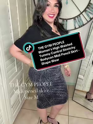 TikTok post by @limon.con.ron for The Gym People. Caption reads: THE GYM PEOPLE Women's High Waisted Tummy Control....