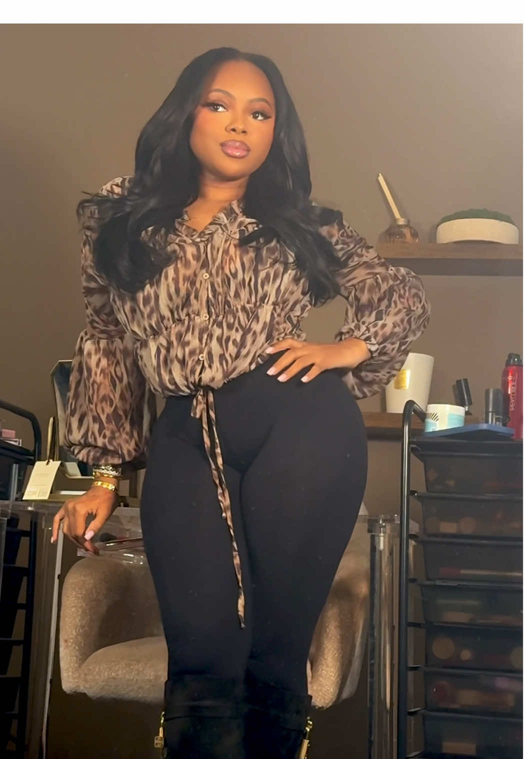 TikTok post by @alicianyelle1 for 12th Tribe. Caption reads: 🐆 print is a neutral  @12TH TRIBE  .