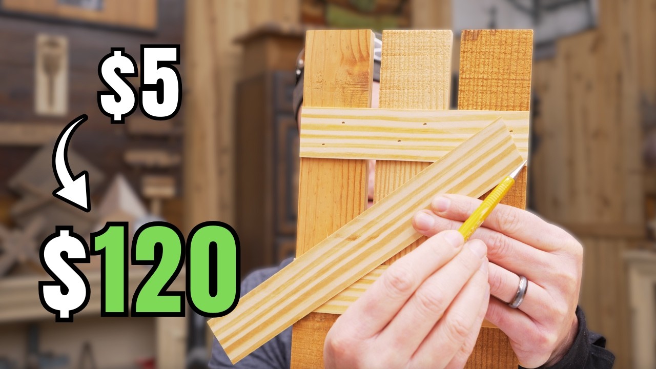 YouTube post by @MatthewPeechWoodworking for Kreg Tool. Caption reads: Easy DIY Woodworking Projects That Sell - Spice Up....