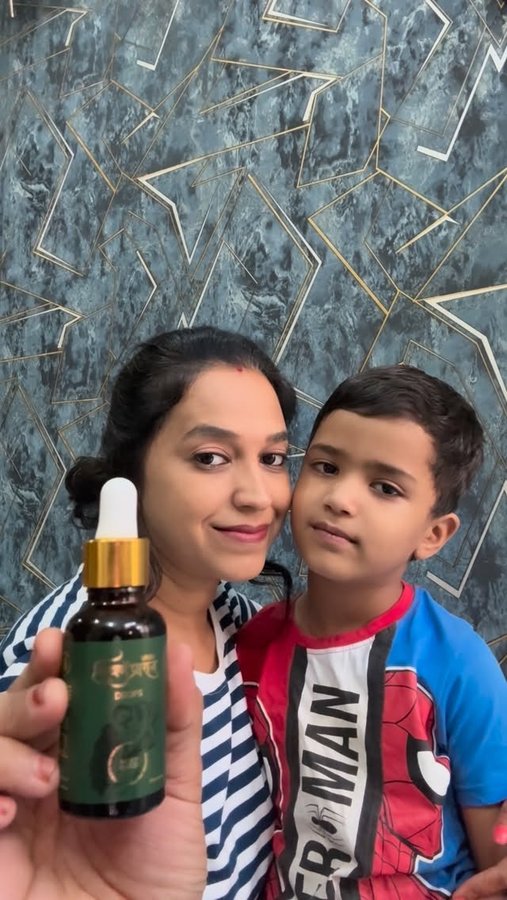 Instagram post by @little_monric_7 for Vasu Healthcare. Caption reads: I choose purity that supports my child’s overall....