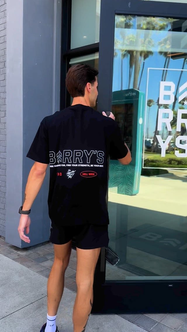 Instagram post by @alanbenjamin for LSKD. Caption reads: WTHELLY — Join us @barrys X @lskd Hell Week August....