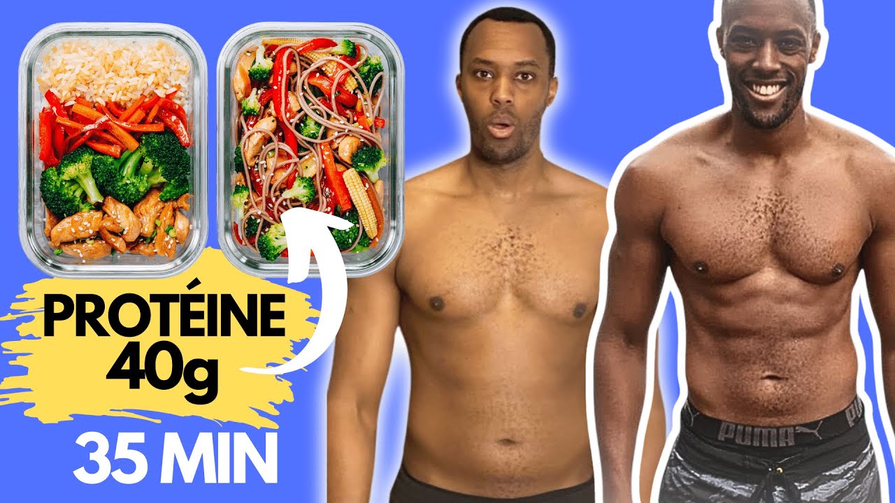 YouTube post by @EmericMSOCoaching for Nutripure. Caption reads: Quick and easy recipe for weight loss: Meal prep....