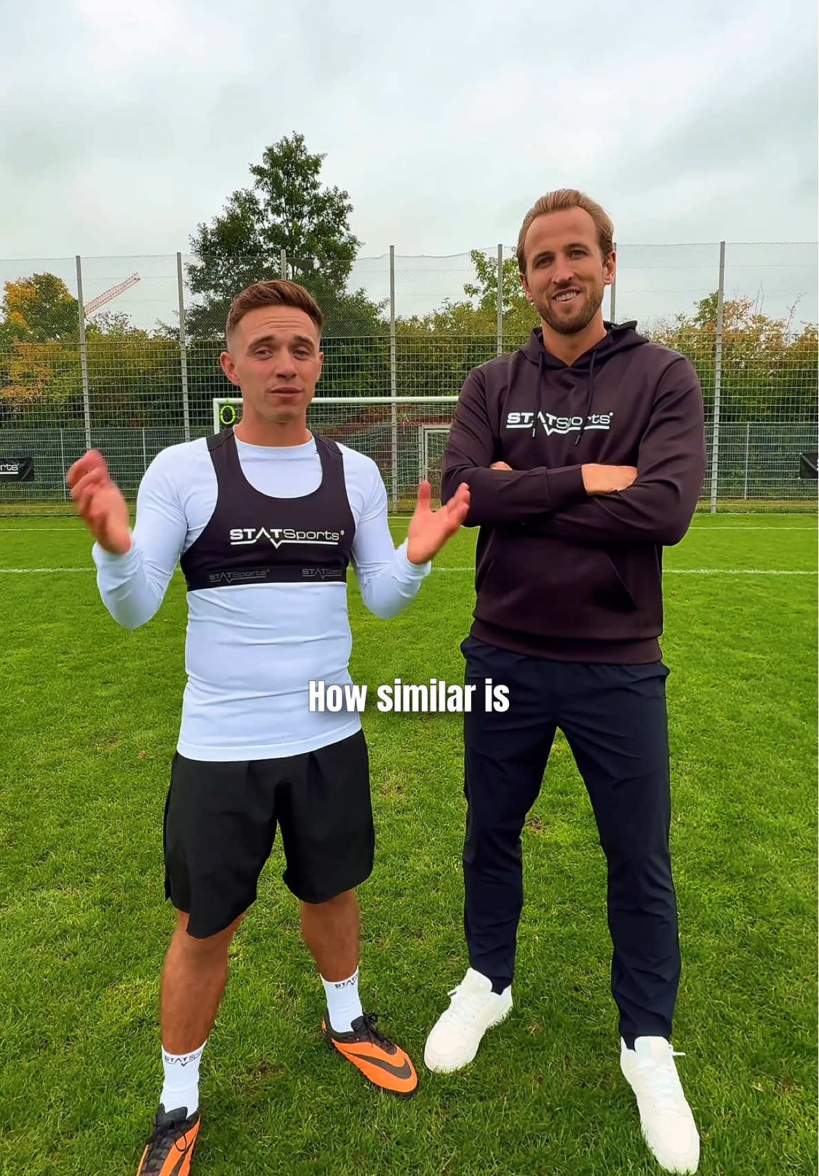 TikTok post by @coach.cain for statsports. Caption reads: [...] Harry Kane whilst trialling the new....