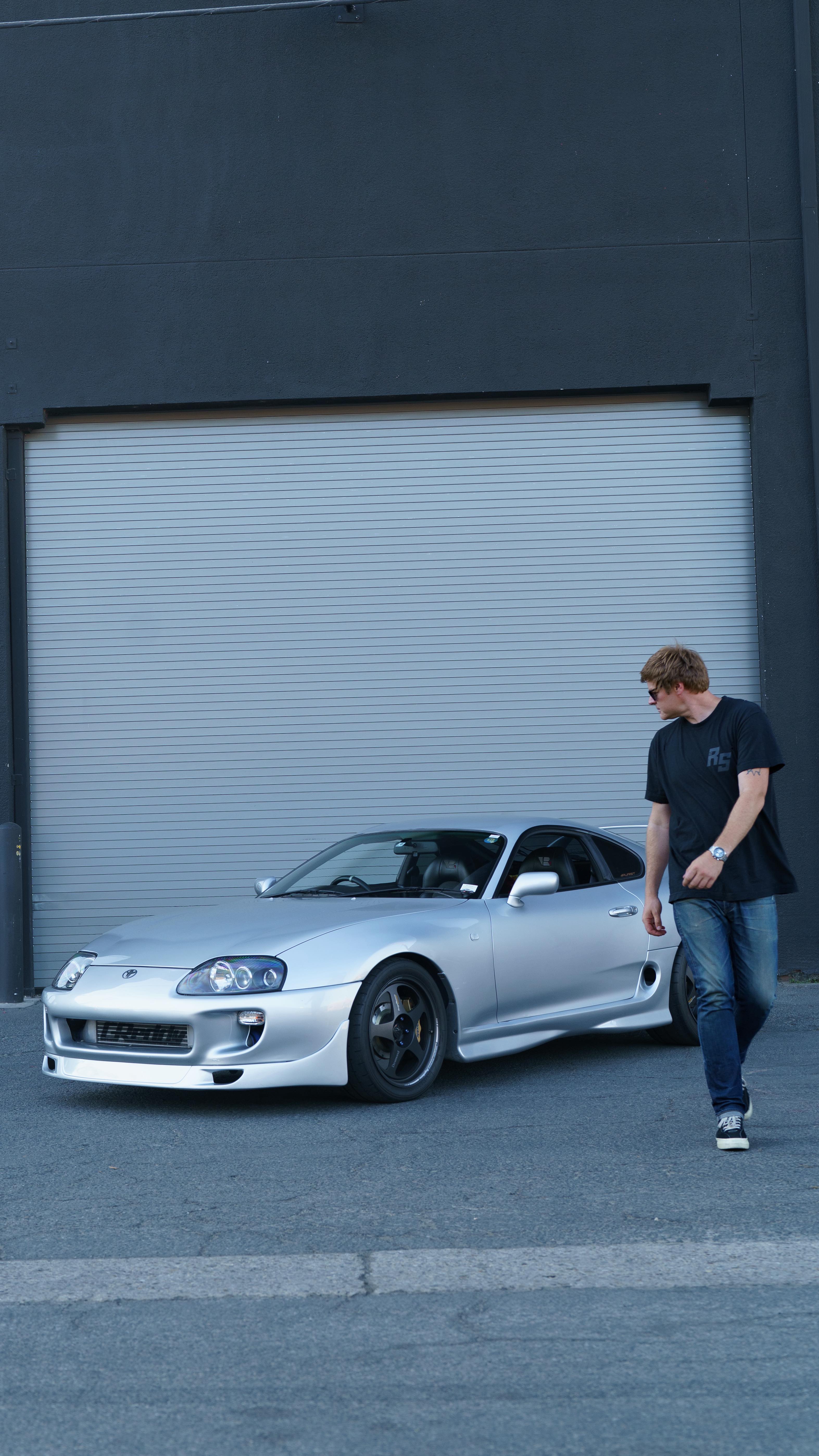 Instagram post by @brianpjannusch for Advance Auto Parts. Caption reads: #ad The Supra build is still in progress—and while....