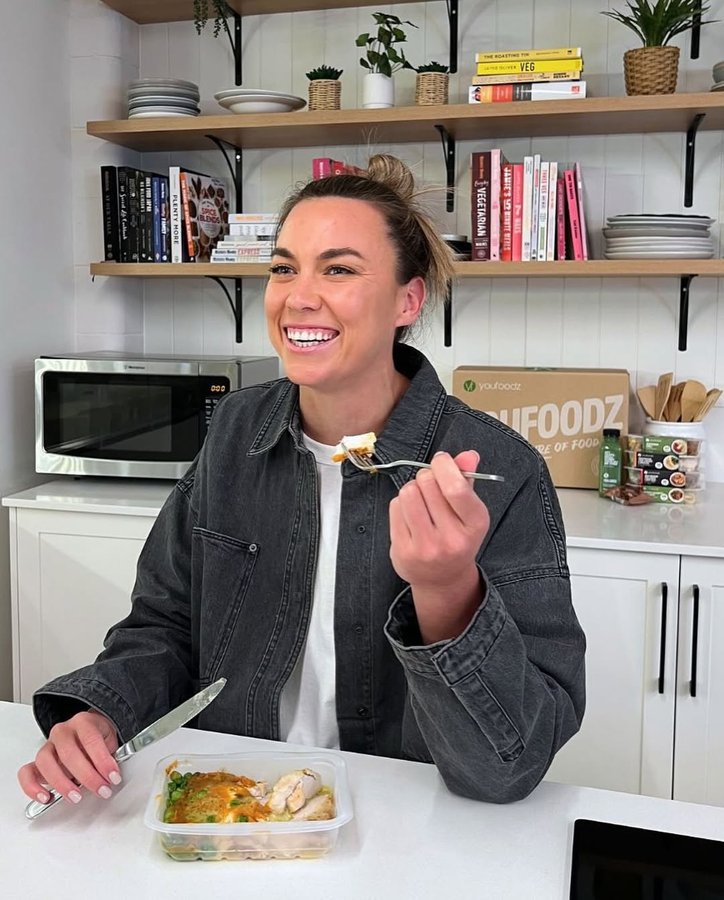 Instagram post by @mackenziearnold for Youfoodz. Caption reads: Whenever I’m back in Aus, @youfoodz help me keep....