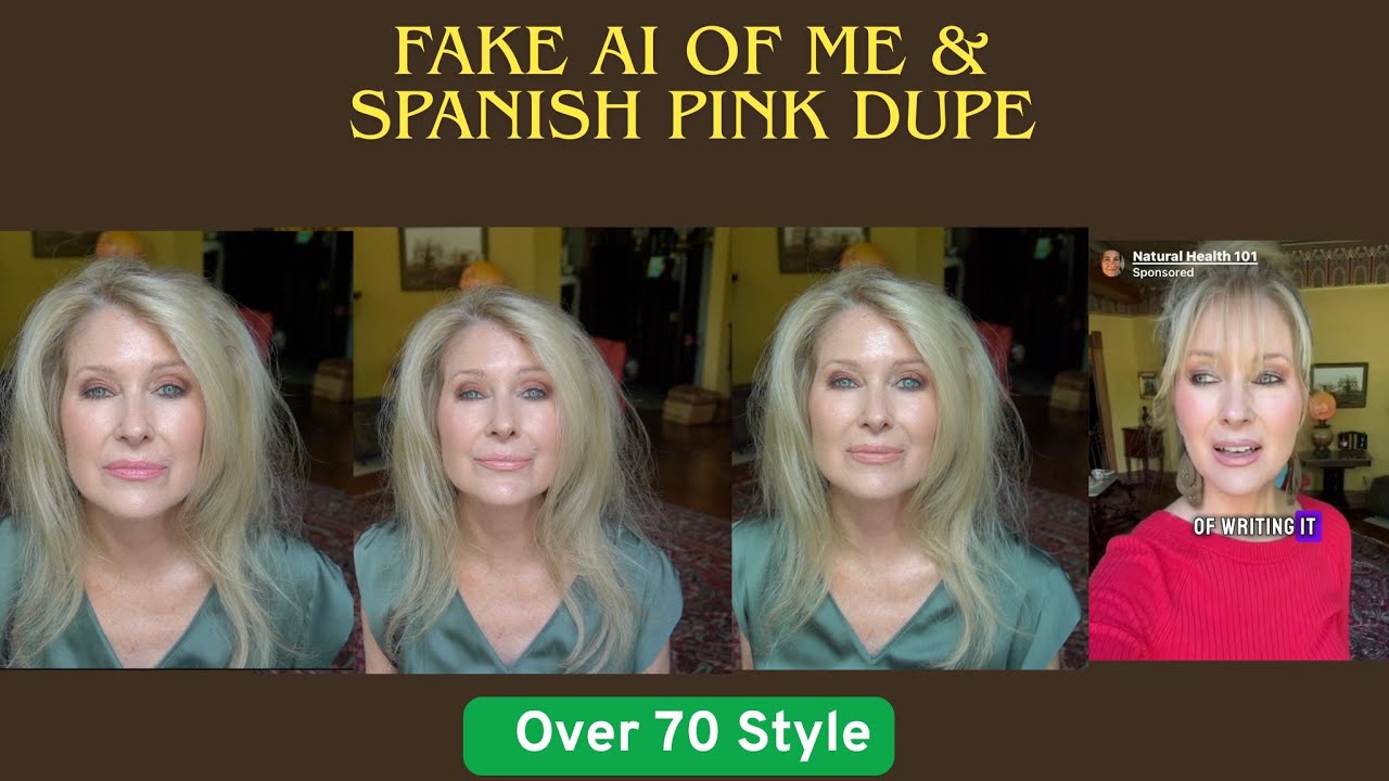 YouTube post by @Melissa55 for Dose of Colors. Caption reads: I Got An AI Commercial Made About Me! Spanish Pink....