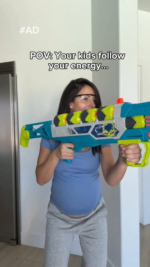 Instagram post by @erisa_laska for Hasbro. Caption reads: [...] making unforgettable memories. @nerf @hasbro....
