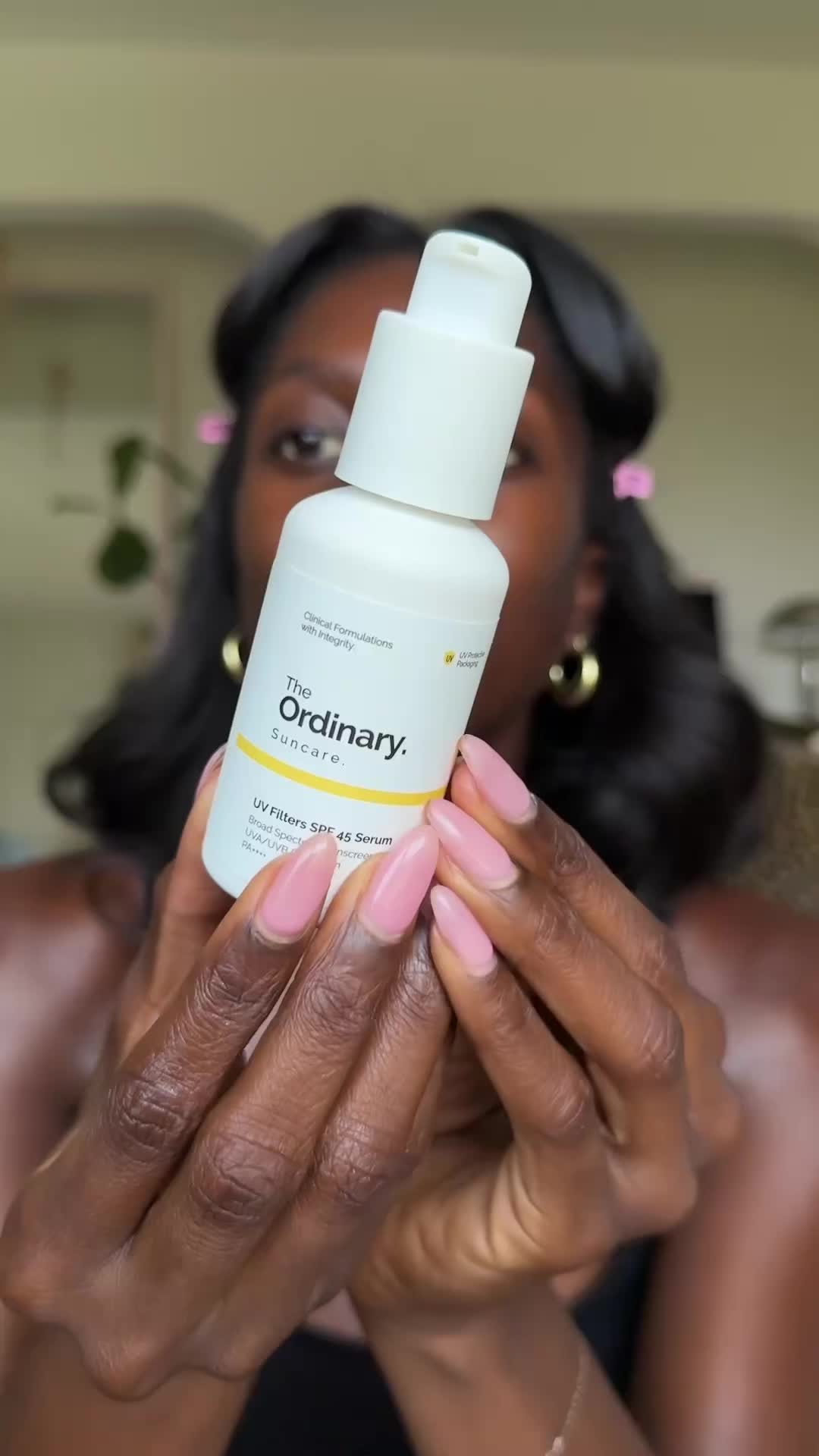 TikTok post by @bonitravo for The Ordinary. Caption reads: trying @The Ordinary’s NEW $19 SPF available @Ulta....